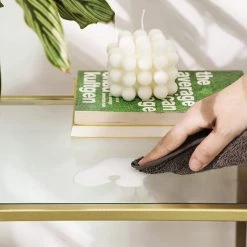 Red Living Console Poygan II - Verre / Métal - Doré -ÉcoMaison Soldes 1000353441 220601 030 DETAILS P000000001000353441