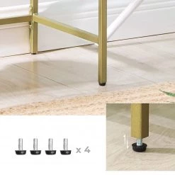 Red Living Console Poygan II - Verre / Métal - Doré -ÉcoMaison Soldes 1000353441 220601 031 DETAILS P000000001000353441