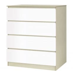 Norrwood Commode Splendid Night - Blanc brillant / Imitation chêne Sonoma