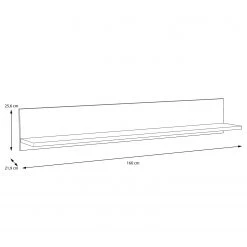 Loftscape Étagère murale Verolme - Imitation chêne - Largeur : 160 cm -ÉcoMaison Soldes 1000356697 220603 500 SKETCH DETAILS P000000001000356697 sketch