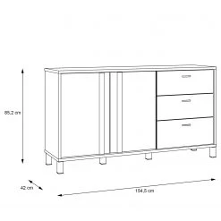Red Living Buffet Vallegrande I - Imitation pin des Alpes / Noir 12 Red Living Buffet Vallegrande I - Imitation pin des Alpes / Noir -ÉcoMaison Soldes 1000356703 220603 500 SKETCH DETAILS P000000001000356703 sketch