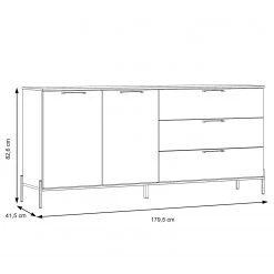 Loftscape Buffet Ozora II - Blanc brillant / Blanc mat 12 Loftscape Buffet Ozora II - Blanc brillant / Blanc mat -ÉcoMaison Soldes 1000356715 220603 500 SKETCH DETAILS P000000001000356715 sketch