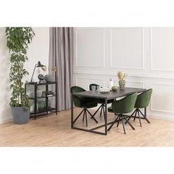 Loftscape Chaise à accoudoirs Chamby I - Velours / Fer - Vert foncé / Noir -ÉcoMaison Soldes 1000357419 220621 021 MOOD DETAILS P000000001000357419 mood