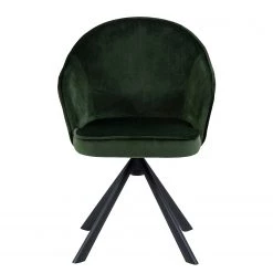 Loftscape Chaise à accoudoirs Chamby I - Velours / Fer - Vert foncé / Noir -ÉcoMaison Soldes 1000357419 220621 030 DETAILS P000000001000357419