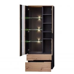 Loftscape Vitrine Moosic - Avec éclairage - Imitation chêne artisan / Graphite 7 Loftscape Vitrine Moosic - Avec éclairage - Imitation chêne artisan / Graphite -ÉcoMaison Soldes 1000357964 220608 030 DETAILS P000000001000357964