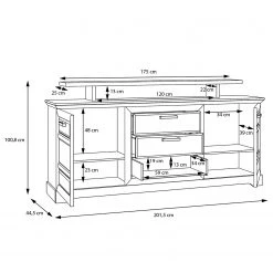 Ridgevalley Buffet New Dessa II - Imitation pin blanc -ÉcoMaison Soldes 1000357995 220616 500 SKETCH DETAILS P000000001000357995 sketch