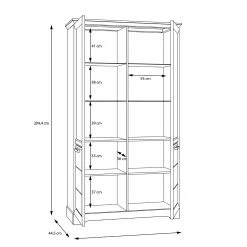 Ridgevalley Vitrine double New Dessa - Imitation pin blanc 17 Ridgevalley Vitrine double New Dessa - Imitation pin blanc -ÉcoMaison Soldes 1000358000 220616 501 SKETCH DETAILS P000000001000358000 sketch