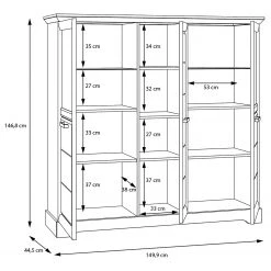 Ridgevalley Buffet haut New Dessa II - Imitation pin blanc -ÉcoMaison Soldes 1000358004 220616 501 SKETCH DETAILS P000000001000358004 sketch