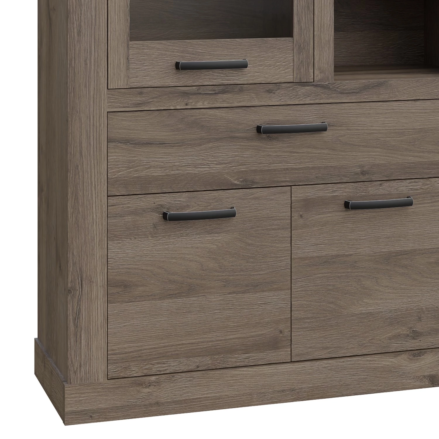 Loftscape Vitrine Temuco - Imitation chêne foncé 5 Loftscape Vitrine Temuco - Imitation chêne foncé – Image 5