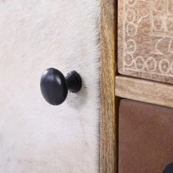 Red Living Buffet Vallentuna - Manguier massif / Métal - Manguier / Noir -ÉcoMaison Soldes 1000359916 220621 045 DETAILS P000000001000359916