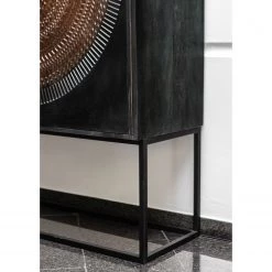 Red Living Buffet haut Curbar - Manguier massif / Métal - Noir -ÉcoMaison Soldes 1000359917 220621 022 MOOD DETAILS P000000001000359917 mood