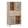 Ridgevalley Armoire Lumby - Manguier massif - Manguier clair / Gris