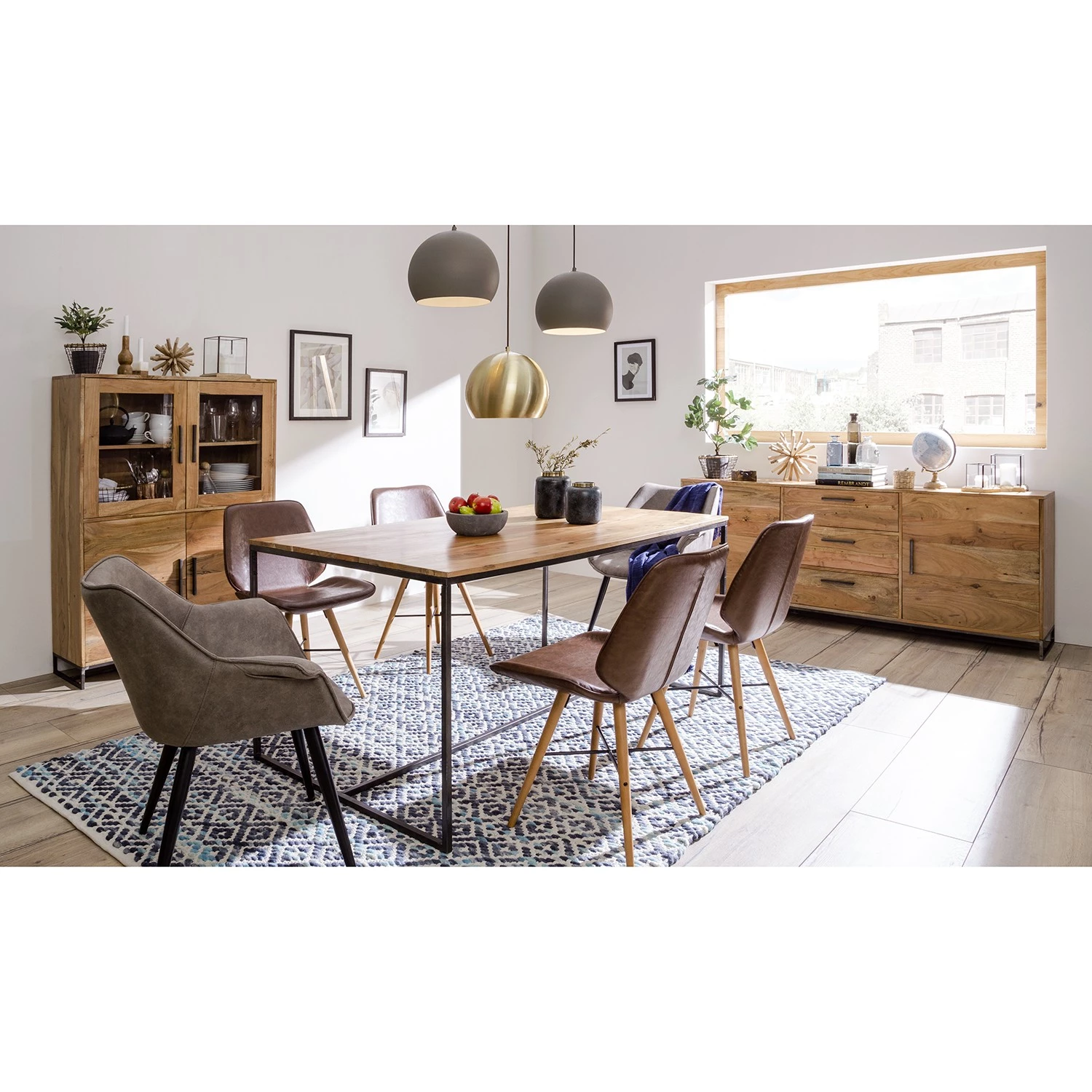 Ars manufacti Buffet haut Woodson - Acacia massif / Métal - Acacia Marron clair 3 Ars manufacti Buffet haut Woodson - Acacia massif / Métal - Acacia Marron clair – Image 3