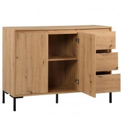 Loftscape Buffet Brochet II - Imitation chêne / Noir -ÉcoMaison Soldes 1000363050 220704 031 DETAILS P000000001000363050