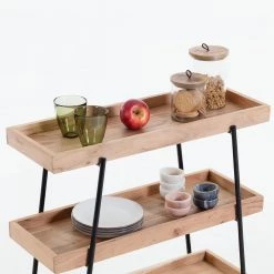 Red Living Étagère Beitbridge I - Acacia massif / Métal - Acacia / Noir -ÉcoMaison Soldes 1000363959 220714 040 DETAILS P000000001000363959