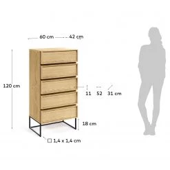 Red Living Commode Tabora II - Placage en bois véritable - Chêne -ÉcoMaison Soldes 1000363969 220714 500 SKETCH DETAILS P000000001000363969 sketch