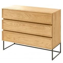 Red Living Commode Tabora I - Placage en bois véritable - Chêne