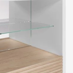 Norrwood Buffet haut Maredale - Partiellement en frêne massif - Frêne / Blanc -ÉcoMaison Soldes 1000363992 220714 035 DETAILS P000000001000363992