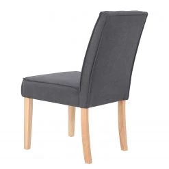 Loftscape Chaises capitonnées Alcoy (lot de 2) - Tissu / Hévéa massif - Gris / Hévéa -ÉcoMaison Soldes 1000363995 220728 050 DETAILS P000000001000363995