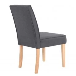 Loftscape Chaises capitonnées Alcoy (lot de 2) - Tissu / Hévéa massif - Gris / Hévéa -ÉcoMaison Soldes 1000363995 220728 070 DETAILS P000000001000363995