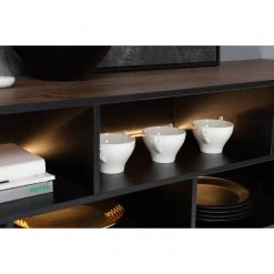 Red Living Buffet Trylith II - Imitation chêne rustique / Noir -ÉcoMaison Soldes 1000364623 220719 060 DETAILS P000000001000364623