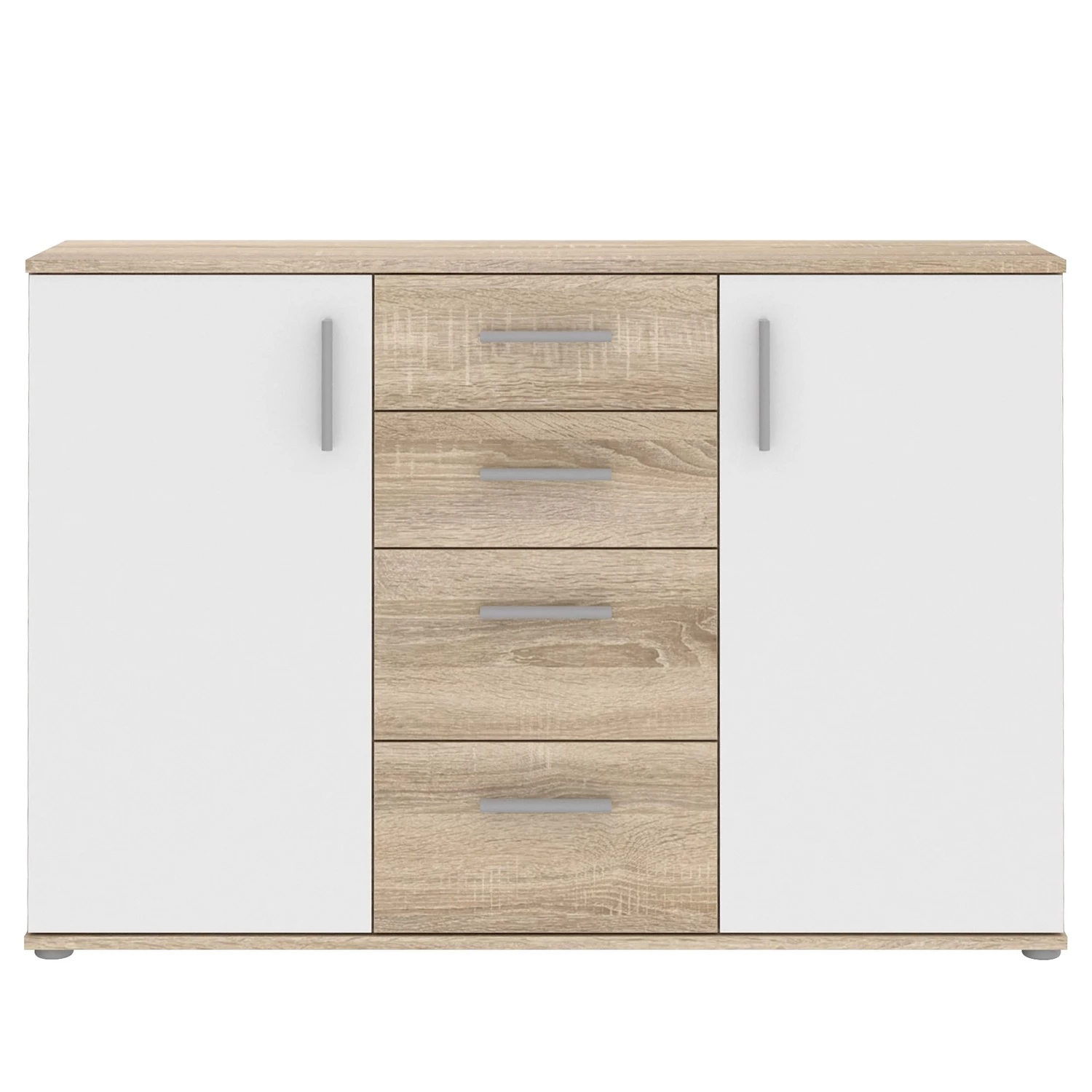 Loftscape Buffet Kiltealy II - Blanc / Imitation chêne Sonoma 3 Loftscape Buffet Kiltealy II - Blanc / Imitation chêne Sonoma – Image 3