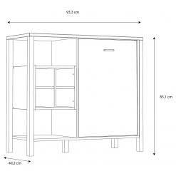 Red Living Buffet Kasala II - Imitation chêne Riviera / Noir -ÉcoMaison Soldes 1000364877 220722 500 SKETCH DETAILS P000000001000364877 sketch