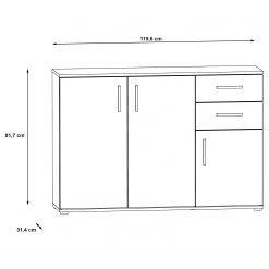 Loftscape Buffet Kiltealy III - Blanc / Imitation chêne Sonoma 12 Loftscape Buffet Kiltealy III - Blanc / Imitation chêne Sonoma -ÉcoMaison Soldes 1000364879 220722 500 SKETCH DETAILS P000000001000364879 sketch