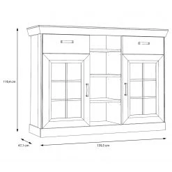 Ridgevalley Buffet Boolamore II - Imitation chêne -ÉcoMaison Soldes 1000364895 220722 500 SKETCH DETAILS P000000001000364895 sketch