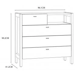 Loftscape Buffet Thurles II - Imitation chêne Sonoma / Blanc 12 Loftscape Buffet Thurles II - Imitation chêne Sonoma / Blanc -ÉcoMaison Soldes 1000364902 220722 500 SKETCH DETAILS P000000001000364902 sketch
