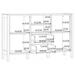 Loftscape Buffet Thurles I - Imitation chêne Sonoma / Blanc 13 Loftscape Buffet Thurles I - Imitation chêne Sonoma / Blanc -ÉcoMaison Soldes 1000364903 220722 501 SKETCH DETAILS P000000001000364903 sketch
