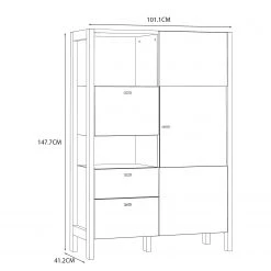 Loftscape Buffet haut Thurles - Imitation chêne Sonoma / Blanc 10 Loftscape Buffet haut Thurles - Imitation chêne Sonoma / Blanc -ÉcoMaison Soldes 1000364905 220722 500 SKETCH DETAILS P000000001000364905 sketch