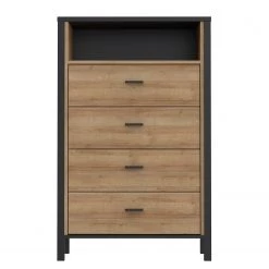 Red Living Buffet Kasala III - Imitation chêne Riviera / Noir -ÉcoMaison Soldes 1000364907 220722 030 DETAILS P000000001000364907