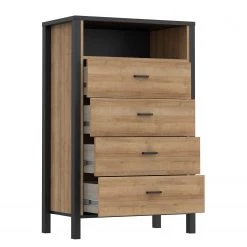 Red Living Buffet Kasala III - Imitation chêne Riviera / Noir -ÉcoMaison Soldes 1000364907 220722 031 DETAILS P000000001000364907