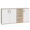 Loftscape Buffet Kiltealy - Blanc / Imitation chêne Sonoma
