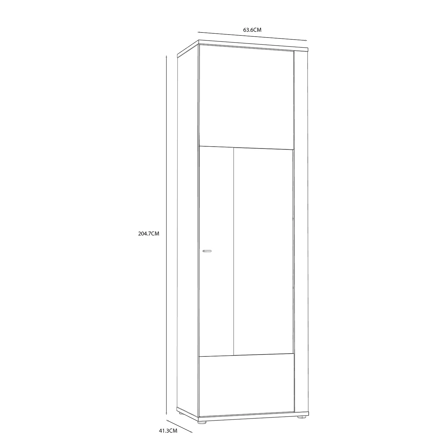 Loftscape Vitrine Millquarter I - Blanc / Imitation chêne clair 9 Loftscape Vitrine Millquarter I - Blanc / Imitation chêne clair – Image 9
