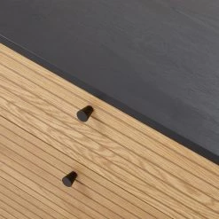 Butlers Commode MODERNIST - Placage chêne / Aluminium - Noir / Naturel -ÉcoMaison Soldes 1000365695 220728 080 DETAILS P000000001000365695