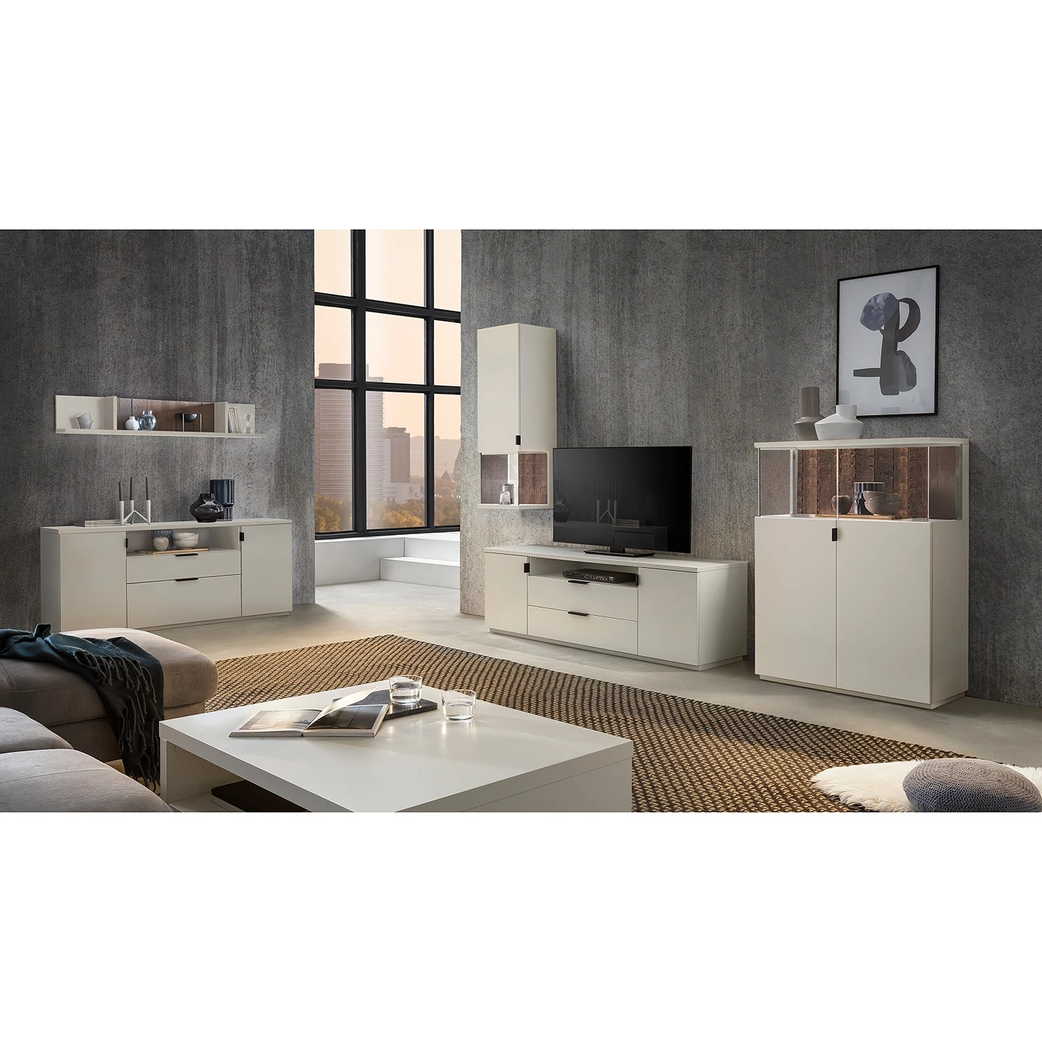 Loftscape Vitrine murale Belo - Blanc - Butoir à gauche 2 Loftscape Vitrine murale Belo - Blanc - Butoir à gauche – Image 2