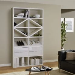 Fredriks Étagère à combiner Rodos I - Blanc brillant 7 Fredriks Étagère à combiner Rodos I - Blanc brillant -ÉcoMaison Soldes anbauregal rodos i hochglanz weiss 1890558