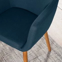 Mørteens Chaises à accoudoirs Nicholas - Tissu Cors: Bleu jean - 1 chaise -ÉcoMaison Soldes armlehnenstuhl nicholas ii webstoff eiche massiv jeansblau 5125384