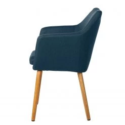 Mørteens Chaises à accoudoirs Nicholas - Tissu Cors: Bleu jean - 1 chaise -ÉcoMaison Soldes armlehnenstuhl nicholas ii webstoff eiche massiv jeansblau 5125400