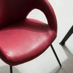 Ars manufacti Chaise à accoudoirs Woodlawn II - Bordeaux - 1 chaise -ÉcoMaison Soldes armlehnenstuhl woodlawn ii kunstleder metall bordeaux 4786928