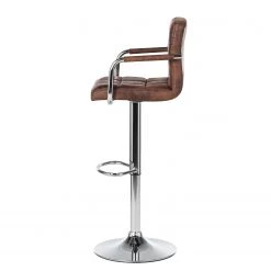 Fredriks Chaise de bar Fitzgerald - Marron vieilli / Chrome - 1 chaise -ÉcoMaison Soldes barhocker fitzgerald ii kunstleder antikbraun chrom 4546480