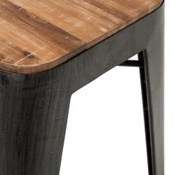 Ars manufacti Tabourets de bar Manchester (lot de 2) - Acacia massif / Métal - Acacia / Anthracite -ÉcoMaison Soldes barhocker manchester 2er set akazie massiv metall 4873832