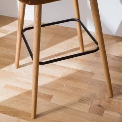 Mørteens Chaises de bar Nicholas I - Imitation cuir / Chêne massif - Marron vintage - Lot de 2 -ÉcoMaison Soldes barstuhl nicholas i 2er set kunstleder eiche massiv vintage braun 4793708