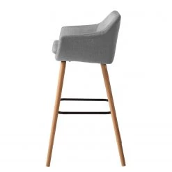 Mørteens Chaises de bar Nicholas II - Granit - Lot de 2 -ÉcoMaison Soldes barstuhl nicholas ii webstoff 2er set eiche massiv granit 4783772