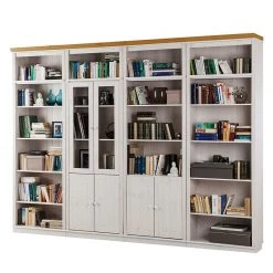 Maison Belfort Bibliothèque Lillehammer IV - Pin blanc / Pin couleur miel