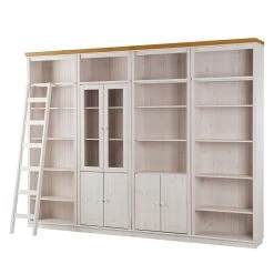 Maison Belfort Bibliothèque Lillehammer IV - Pin blanc / Pin couleur miel -ÉcoMaison Soldes buecherwand lillehammer iv kiefer massiv weiss honig 1112582