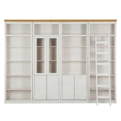 Maison Belfort Bibliothèque Lillehammer IV - Pin blanc / Pin couleur miel -ÉcoMaison Soldes buecherwand lillehammer iv kiefer massiv weiss honig 1112590