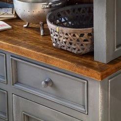 Maison Belfort Vaisselier Balignton - Gris -ÉcoMaison Soldes buffetschrank balignton kiefer massiv grau 3692301